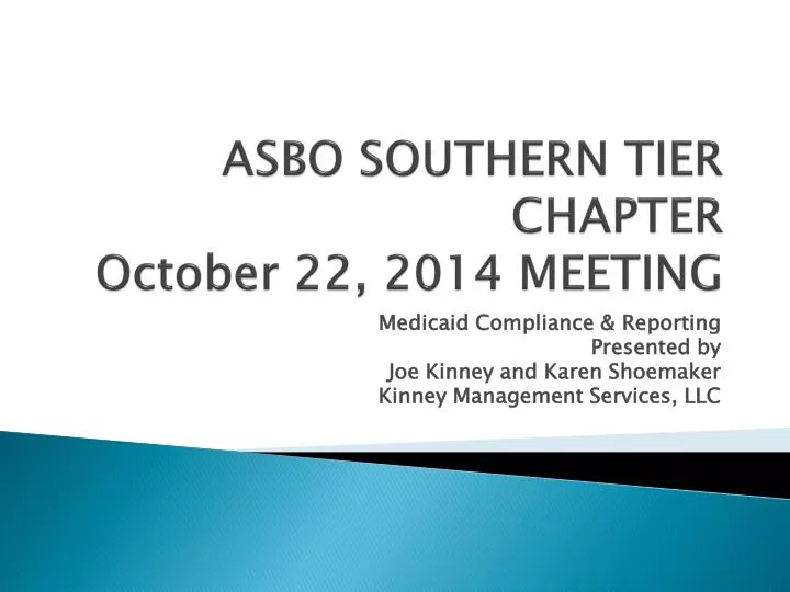 asbo southern tier chapter october 22 2014 meeting