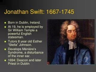 Jonathan Swift: 1667-1745
