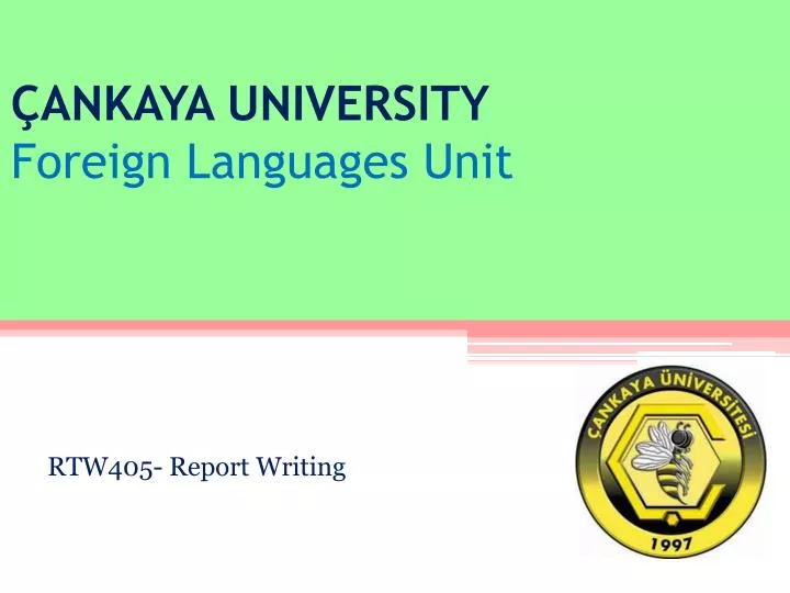 ankaya university foreign languages unit