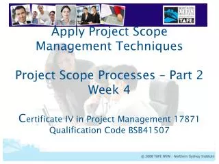 Project Scope Processes - Part 2