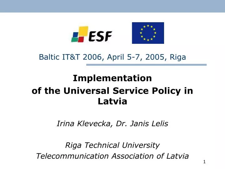 baltic it t 2006 april 5 7 2005 riga