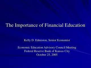 The Importance of Financial Education