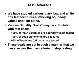 Test Coverage