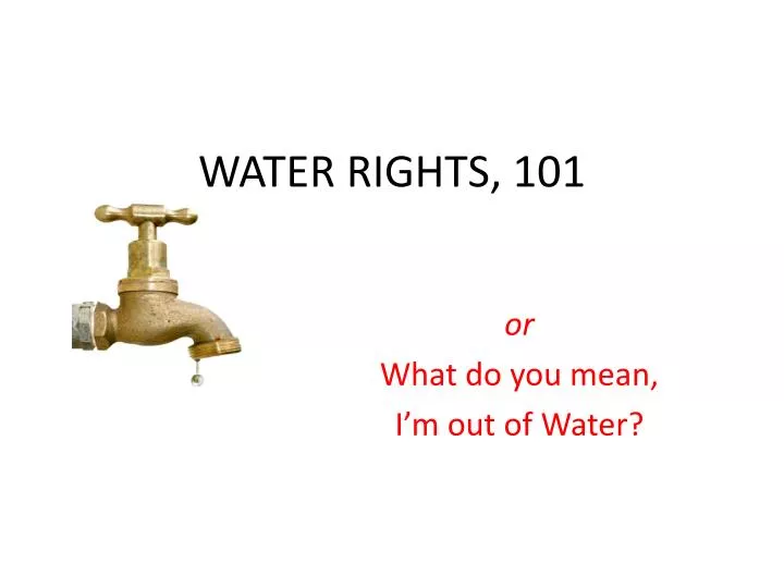 water rights 101