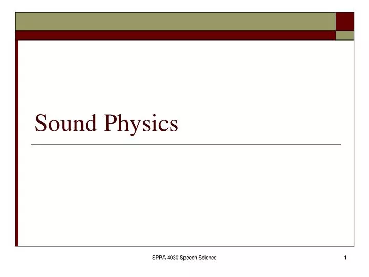 sound physics