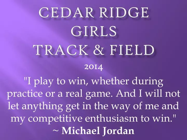 cedar ridge girls track field