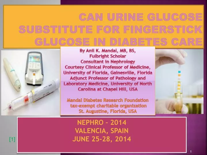 can urine glucose substitute for fingerstick glucose in diabetes care