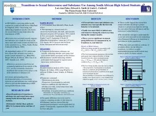 Transitions to Sexual Intercourse and Substance Use Among South African High School Students