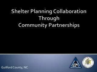 Shelter Planning Collaboration Through Community Partnerships