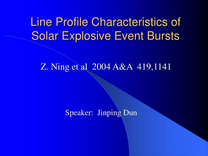 line profile characteristics of solar explosive event bursts