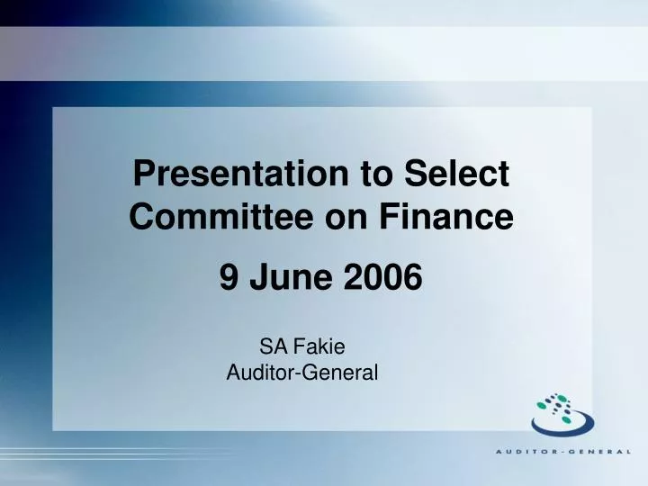 sa fakie auditor general