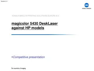 magicolor 5430 DeskLaser against HP models