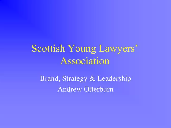scottish young lawyers association