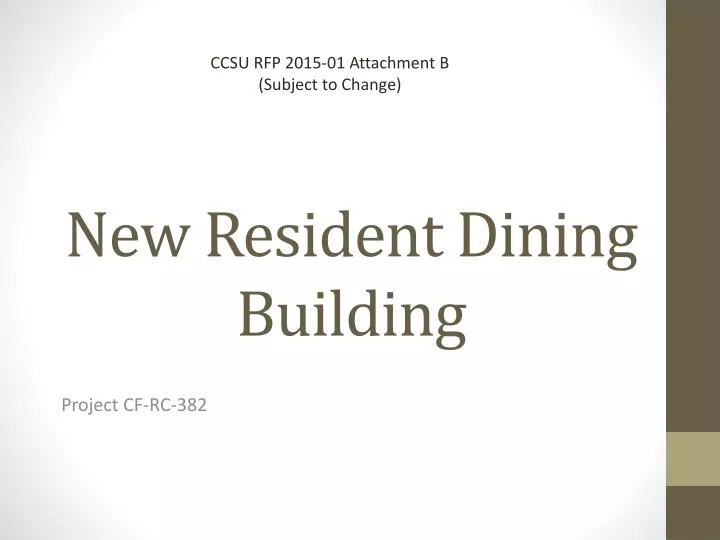 new resident dining building
