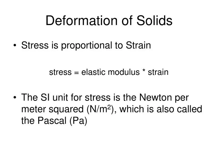 deformation of solids
