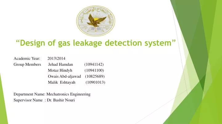 design of gas leakage detection system