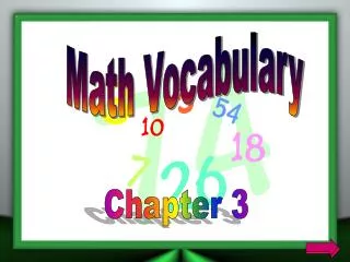 Math Vocabulary