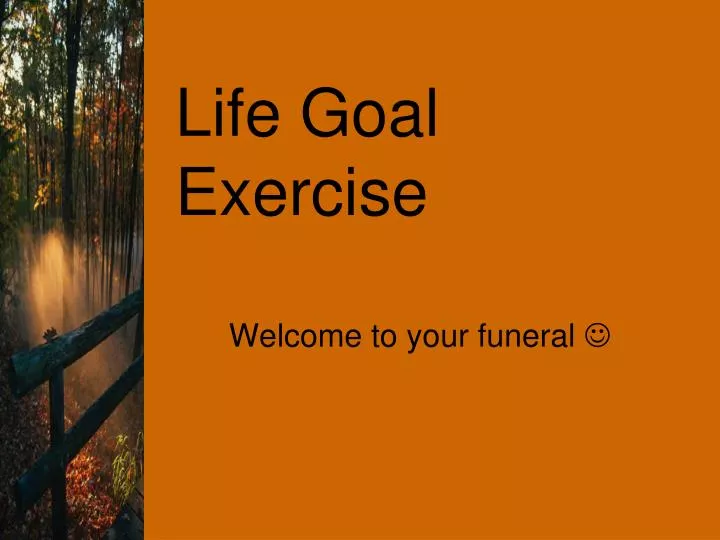 life goal exercise
