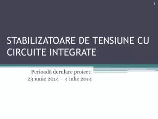 stabilizatoare de tensiune cu circuite integrate