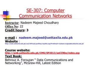 SE-307: Computer Communication Networks