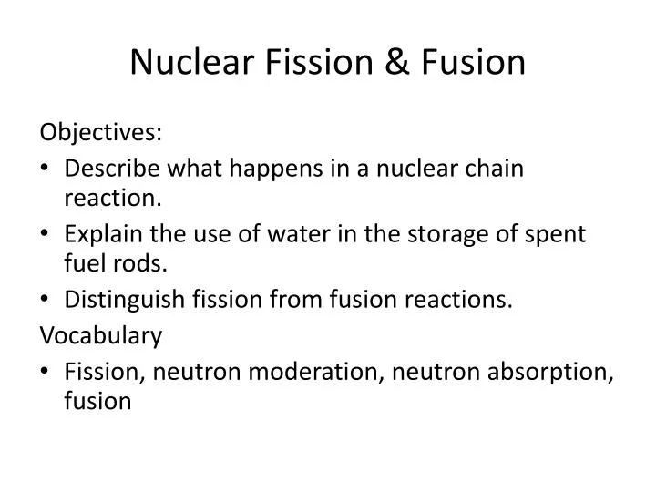 nuclear fission fusion