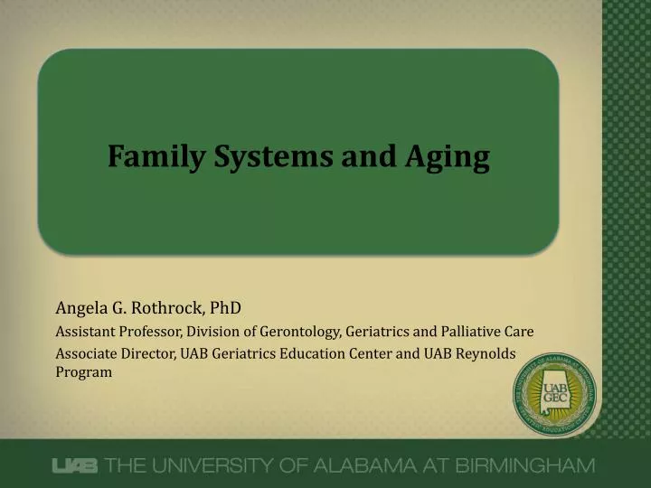 family systems and aging