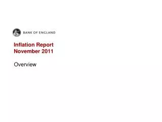 Inflation Report November 2011