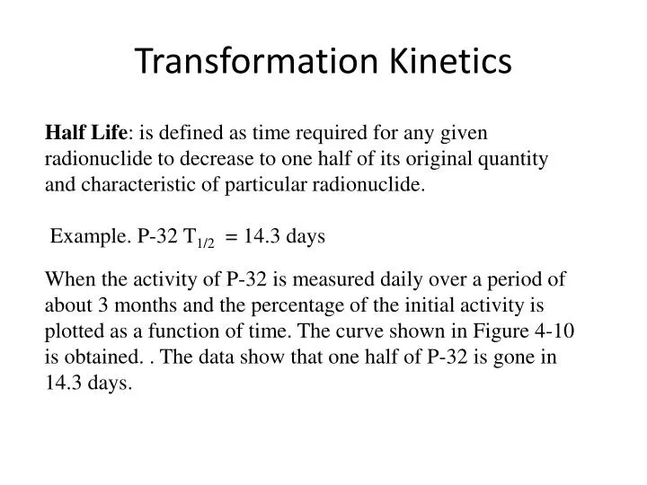 transformation kinetics