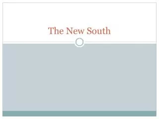 the new south