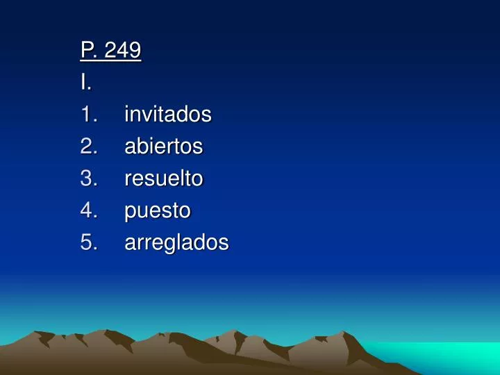 p 249 i invitados abiertos resuelto puesto arreglados