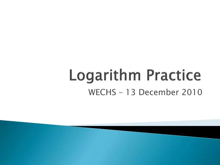 logarithm practice