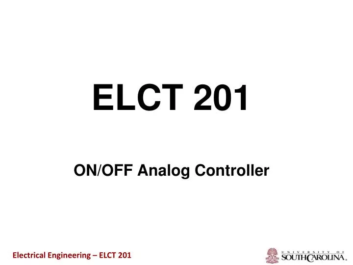 elct 201 on off analog controller