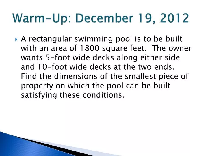 warm up december 19 2012