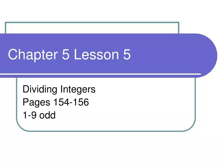 chapter 5 lesson 5