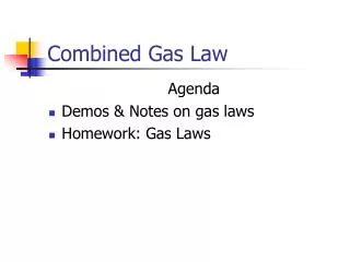 Combined Gas Law