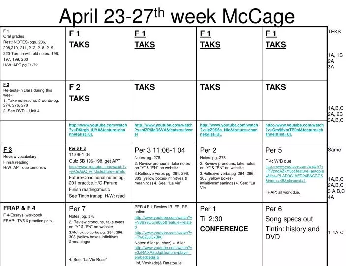 april 23 27 th week mccage