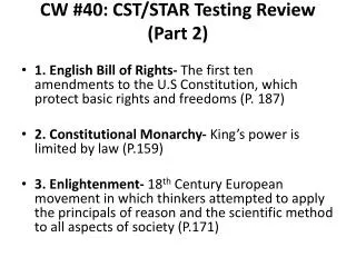 cw 40 cst star testing review part 2