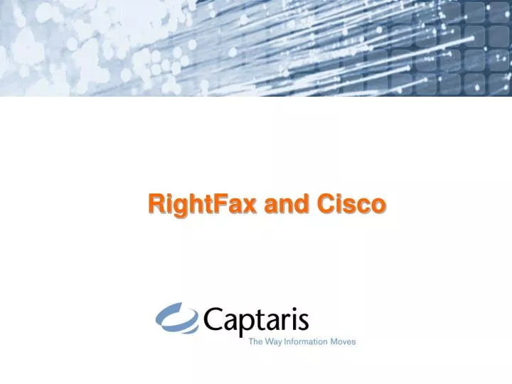 rightfax and cisco