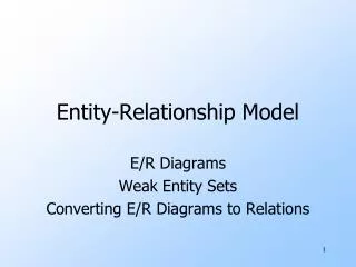 Entity-Relationship Model