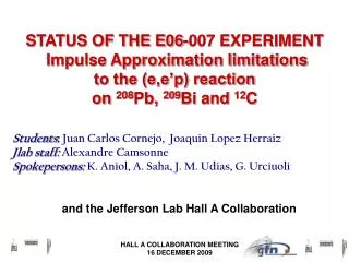 STATUS OF THE E06-007 EXPERIMENT