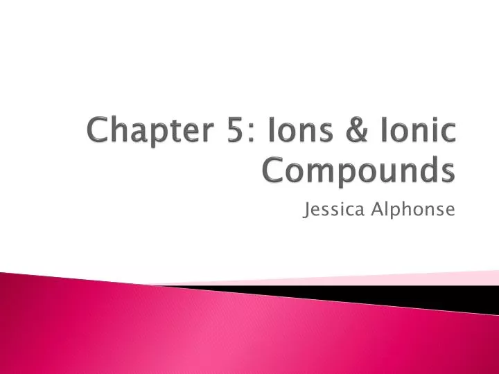 chapter 5 ions ionic compounds