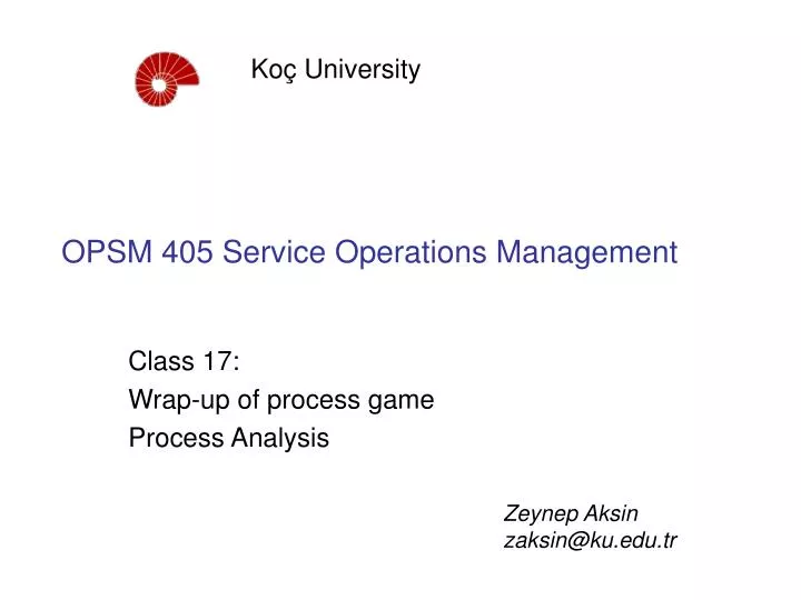opsm 405 service operations management