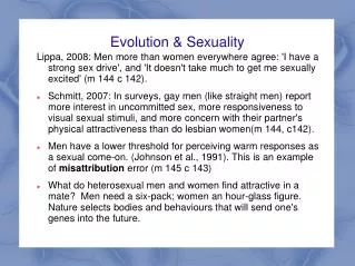 Evolution &amp; Sexuality
