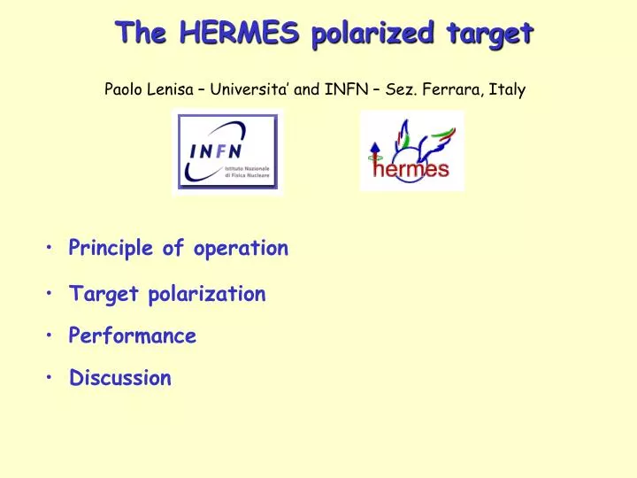the hermes polarized target