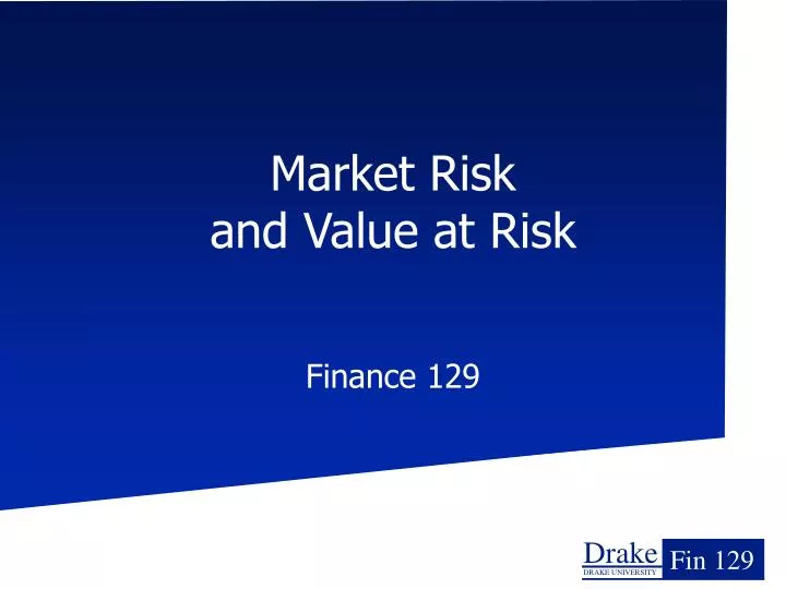market risk and value at risk