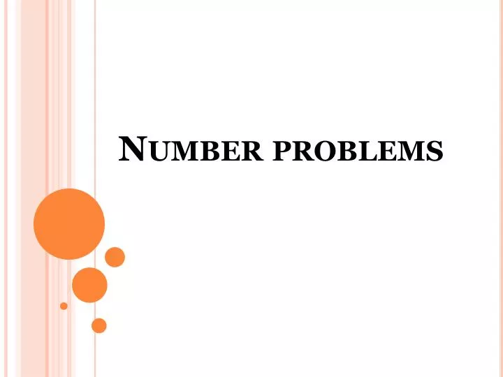 number problems