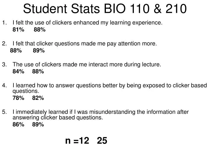 student stats bio 110 210