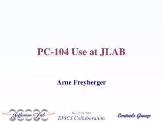 PC-104 Use at JLAB