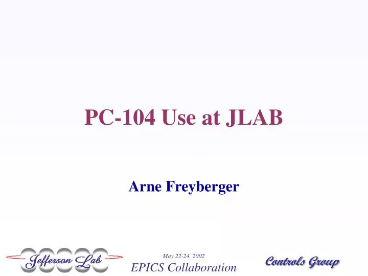 pc 104 use at jlab