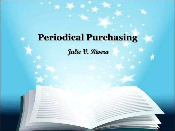 periodical purchasing